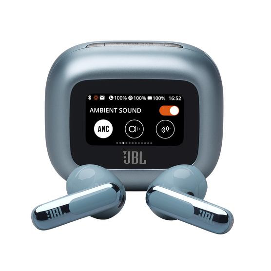 JBL Live Flex 3 - Blue - True wireless noise-cancelling open-stick earbuds - Hero